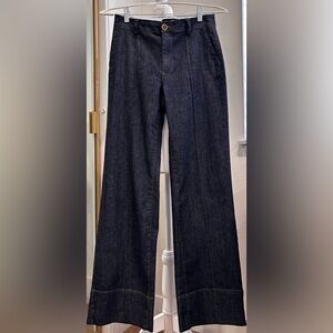Zara Dark Blue Wide-Leg Jeans